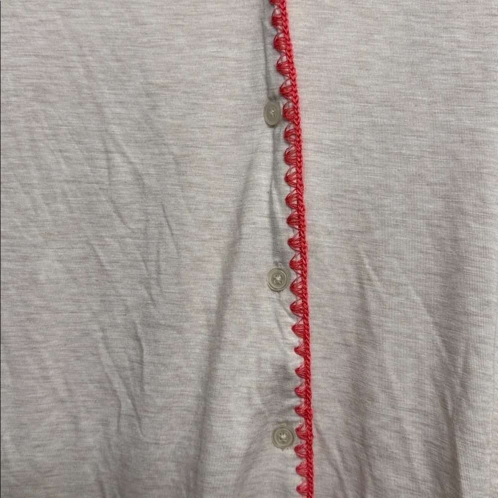 Women’s Cream Buttery Soft Pajama Shirt Large - Picture 2 of 3